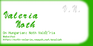 valeria noth business card